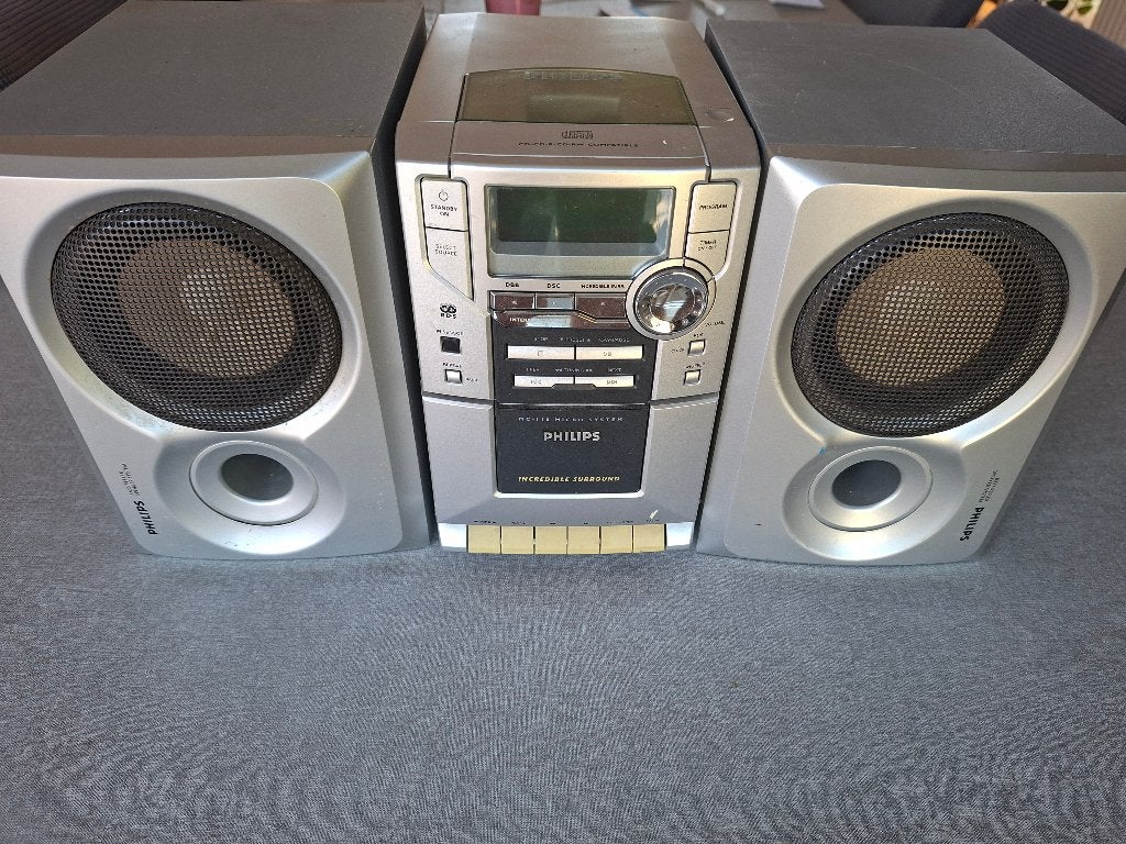Philips MC-110 Micro System - Radio/CD/Cassette, Ophalen, Philips, Gebruikt, Cassettedeck