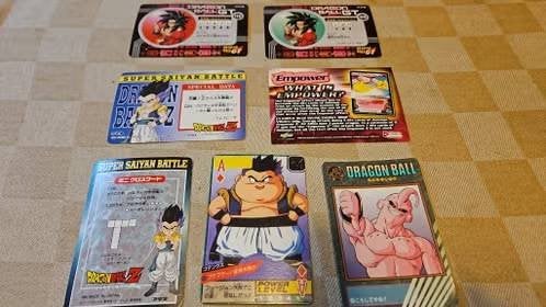 7 dragonball z kaarten, Hobby en Vrije tijd, Ophalen of Verzenden, Nieuw, Meerdere kaarten