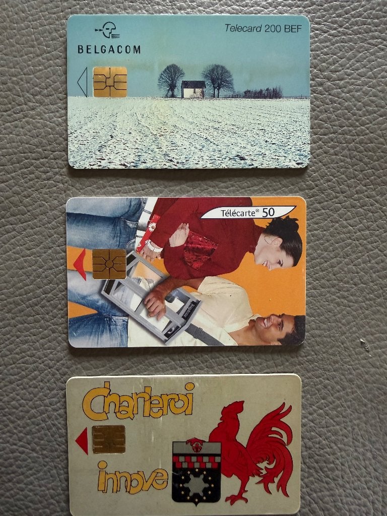 3 cartes de téléphone (cabine téléphonique) vintage, Enlèvement ou Envoi