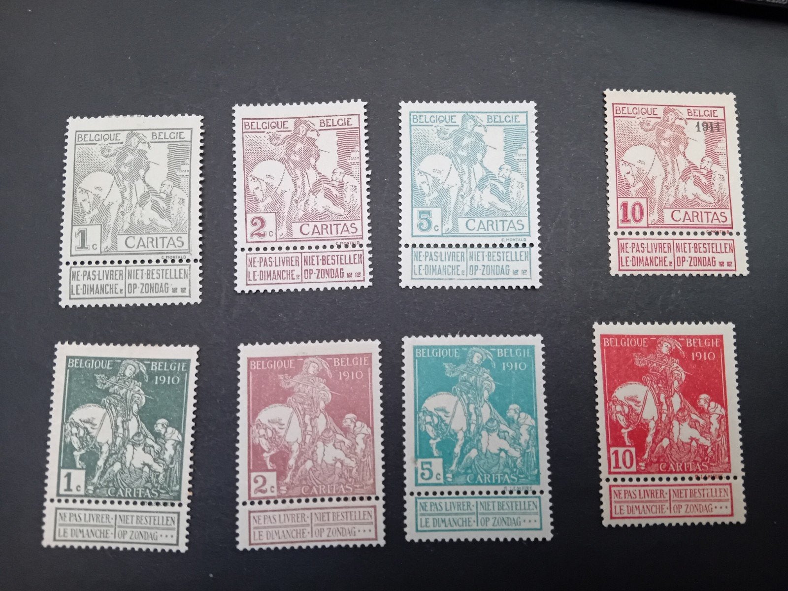 België postzegels nr 84/91* lot 4P, Postzegels en Munten, Postzegels | Europa | België, Verzenden, 1 plakker, Zonder stempel, Postfris