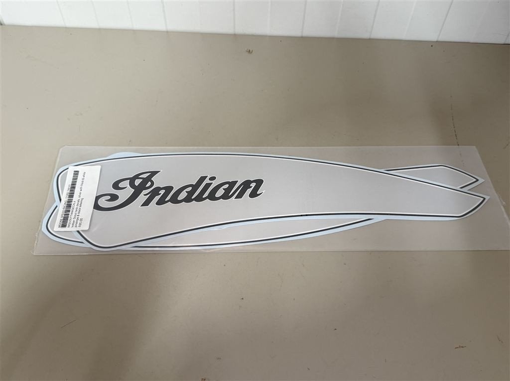 Sticker - Tank decals voor Indian Scout. Zilver met zwart/wi, Motos, Enlèvement ou Envoi