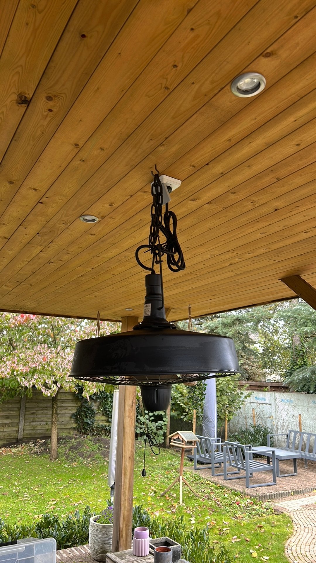 Terrasverwarmer halogeen, Tuin en Terras, Ophalen, Gebruikt, Elektrisch, Plafond