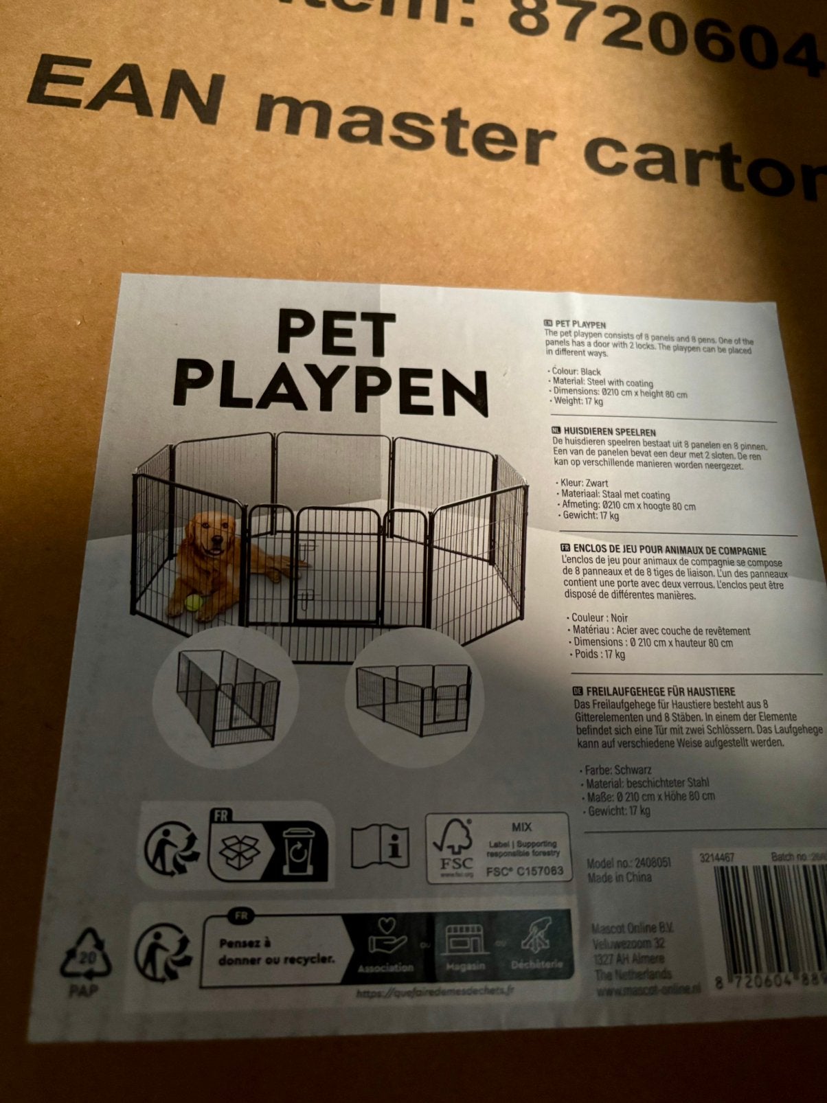 Ren voor dieren, Ophalen, Nieuw