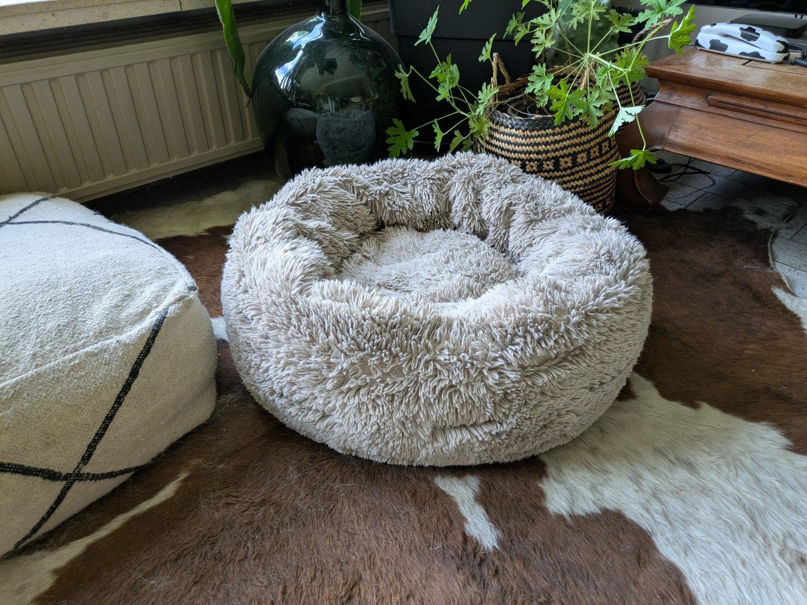Grote zachte donut mand, Ophalen, Pluche