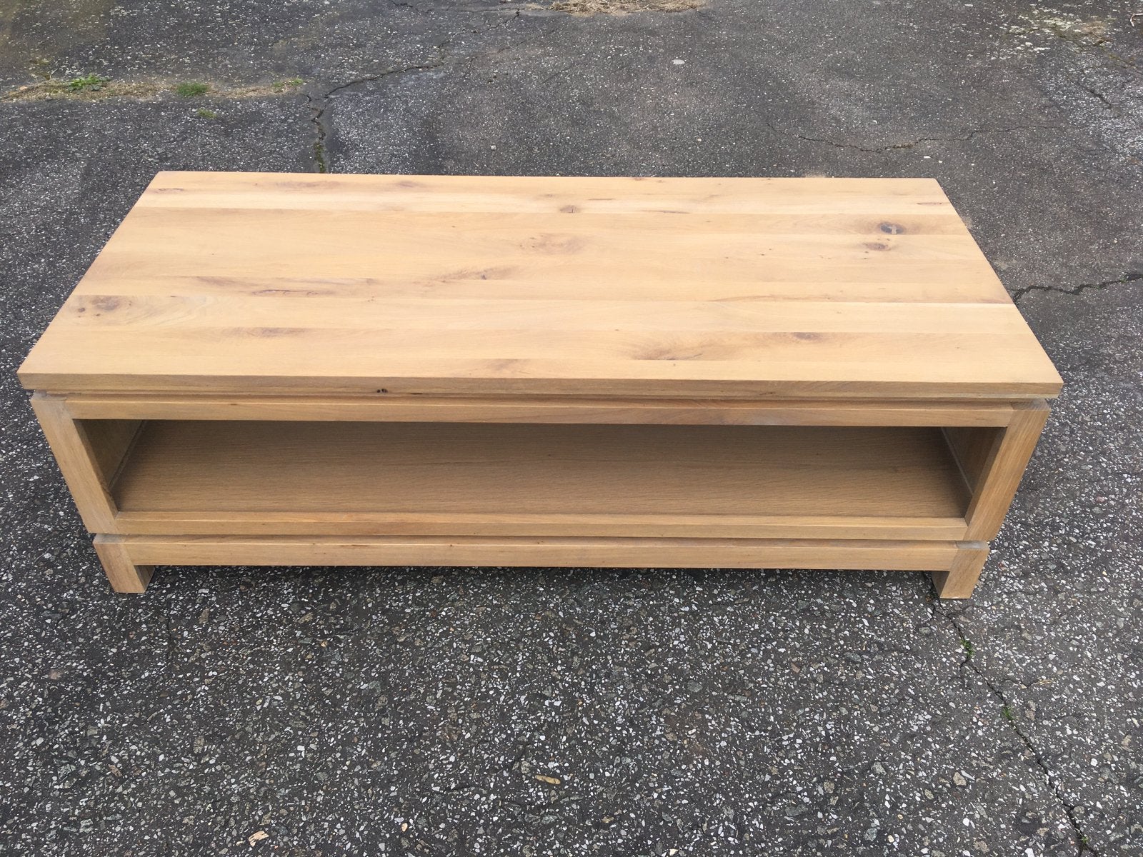 Nieuw massief eiken salontafel, Ophalen, 100 tot 150 cm, Eikenhout, Nieuw