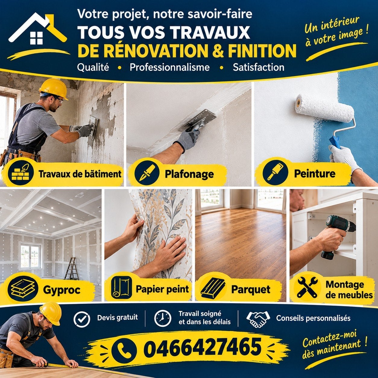 travaux de bâtiment, Offres d'emploi