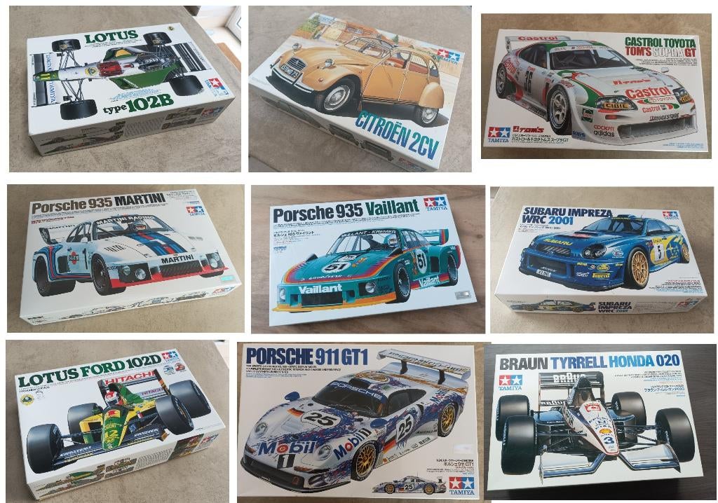 Verschillende nieuwe Tamiya-modellen om te assembleren, Auto, Groter dan 1:32, Nieuw, Ophalen of Verzenden