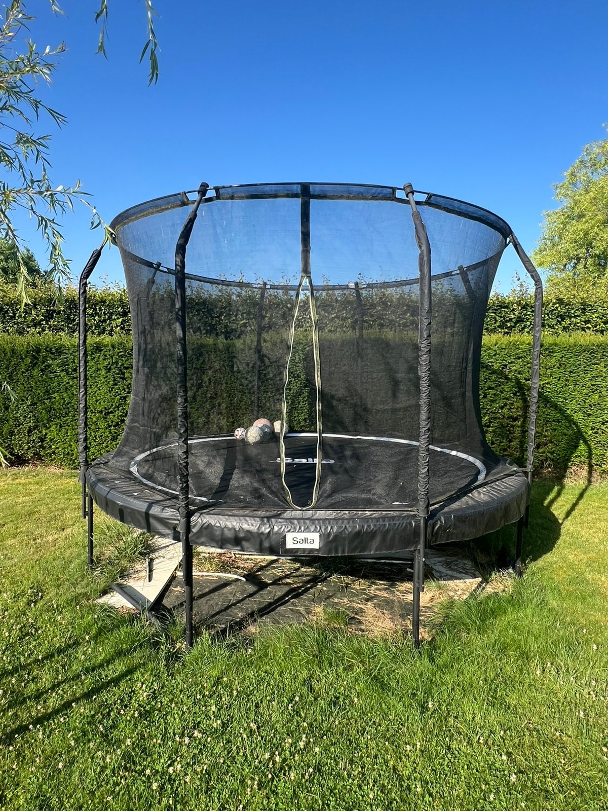 Teampoline Salta 366 black edition, Ophalen, Gebruikt
