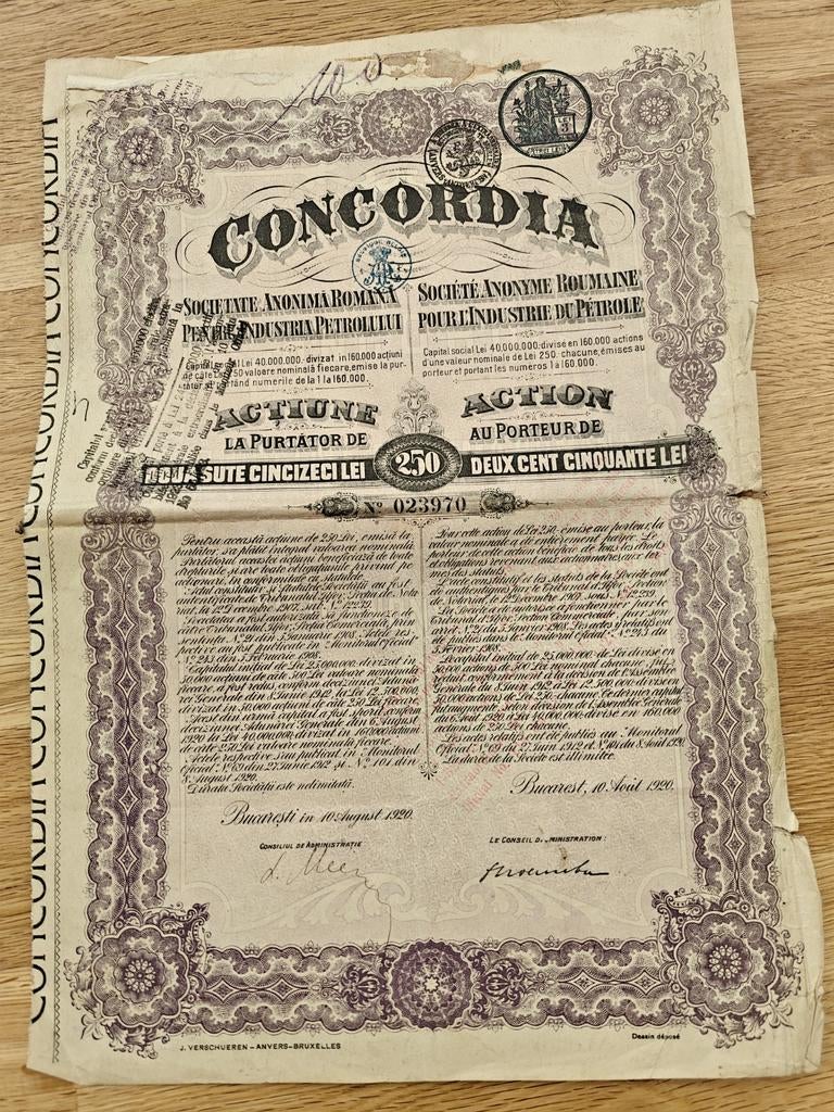 Obligaties Concordia, Postzegels en Munten, Aandelen en Waardepapieren, Ophalen of Verzenden