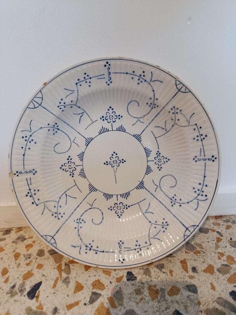 Boch Frères Keramis 1941; 4 assiettes profondes (abimées), Enlèvement
