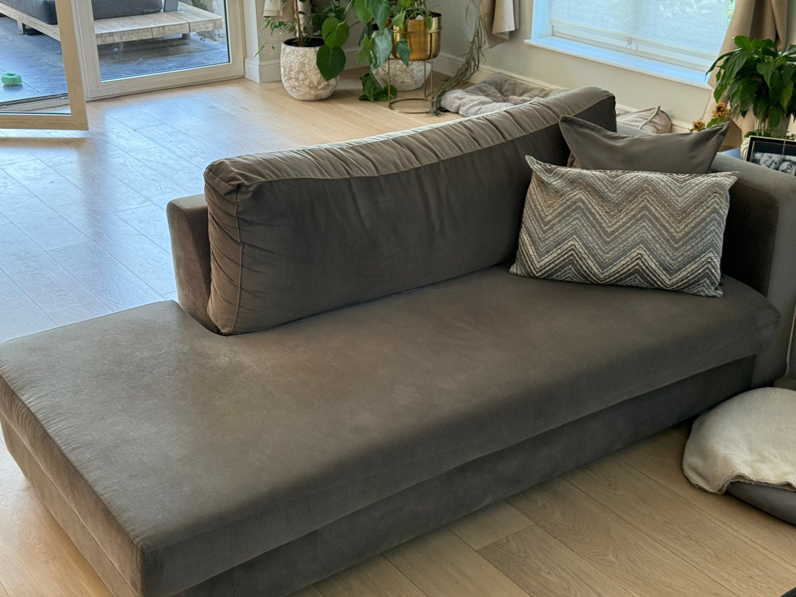 Design loungzetel / chaise longue van De Toren - antraciet, Huis en Inrichting, Zetels | Zetels, Ophalen, Gebruikt, Tweepersoons