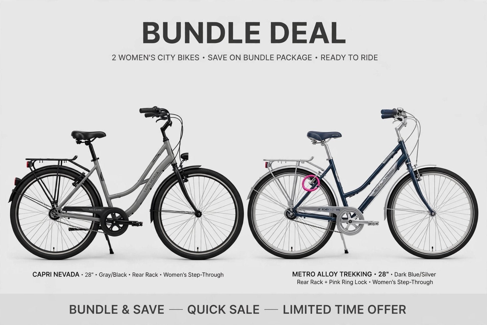 PAKKET 2 Damesfietsen 28", Vélos & Vélomoteurs, Enlèvement, Utilisé