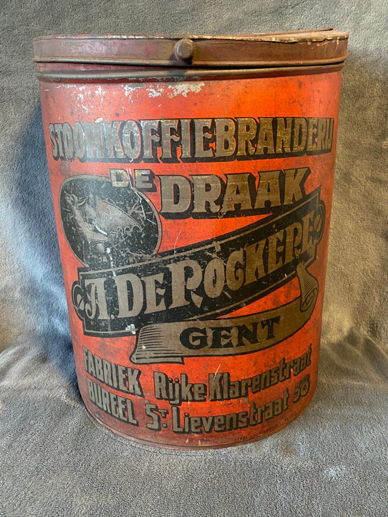 Koffieblik De Draak - Gent, Verzamelen, Ophalen, Gebruikt