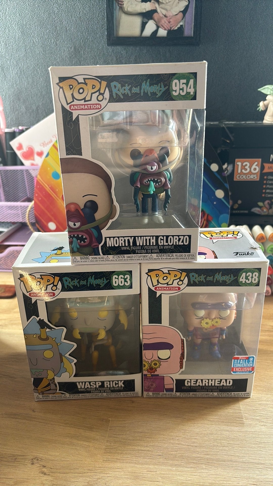 Lot de 3 figurine pop rick and morty, Ophalen, Zo goed als nieuw