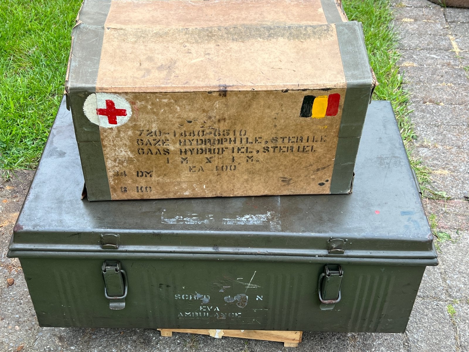 Abl medisch materiaal 70’s, Ophalen of Verzenden, Landmacht, Kist of Geocache