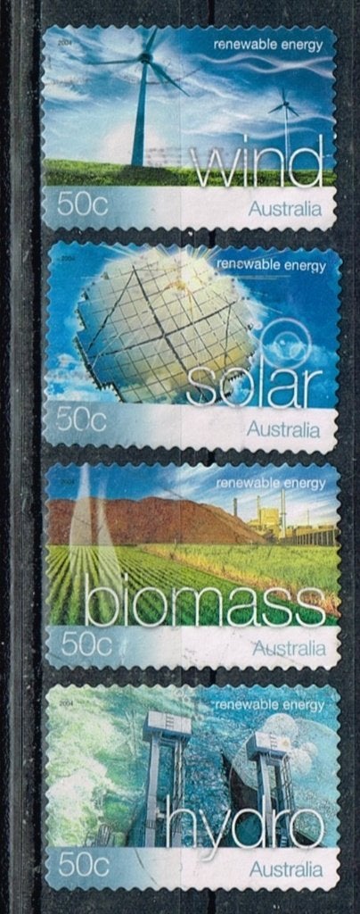 Timbres-poste d'Australie - K 6016 - sources d'énergie, Timbres & Monnaies, Timbres | Océanie, Envoi, Affranchi