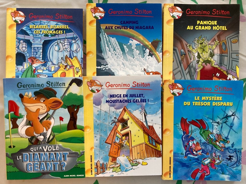 6 livres GERONIMO STILTON - à partir de 8 ans, Ophalen of Verzenden, Zo goed als nieuw, Fictie algemeen