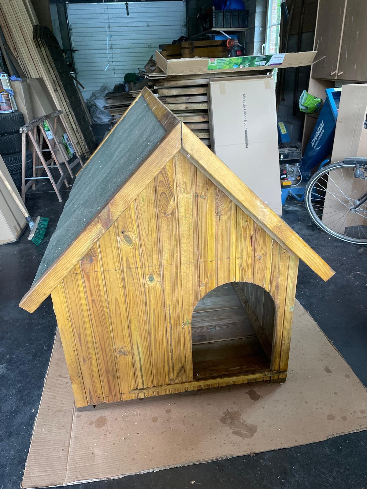 Groot nieuw hondenhok, Animaux & Accessoires, Maisons pour chiens, Enlèvement, Comme neuf, Niche à chien