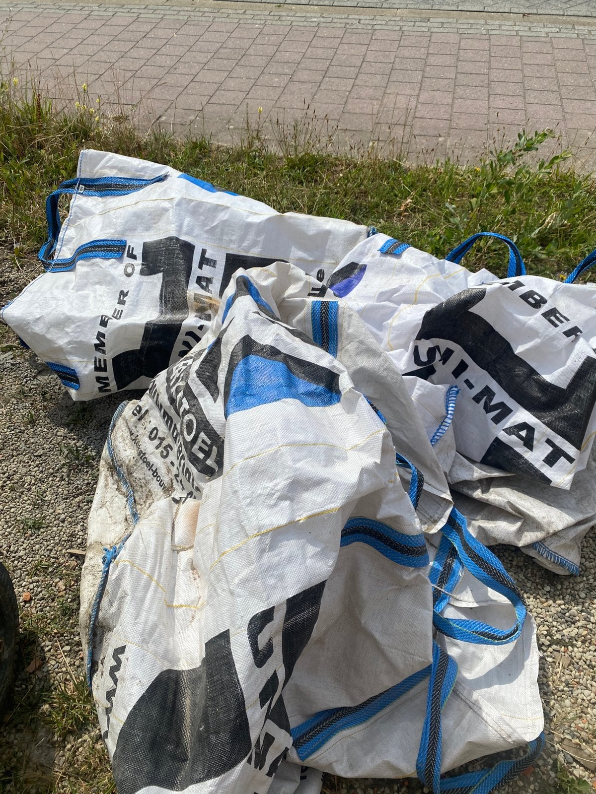 GRATIS 3 bigbags, Jardin & Terrasse, Sable, Enlèvement, Utilisé
