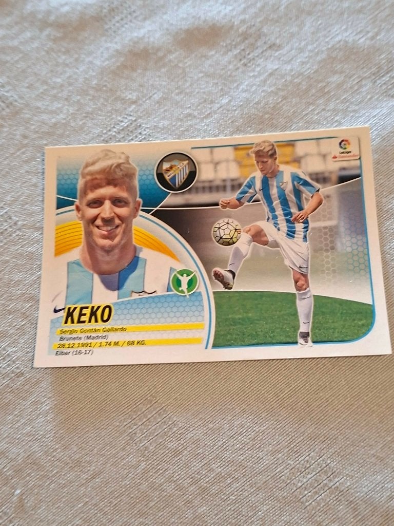 Panini / Sticker : Keko / Malaga C.F. / 2016-2017, Verzamelen, Ophalen of Verzenden, Nieuw, Poster, Plaatje of Sticker