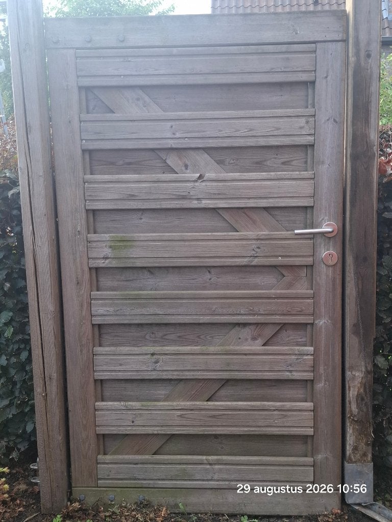 Houten tuinpoortje 1,75 x 0,99 m., Ophalen, Gebruikt, Minder dan 100 cm, Draaipoort