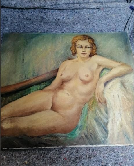 vintage naakt 60-70er jaren stijl impressionisme, Ophalen, Huis en Inrichting