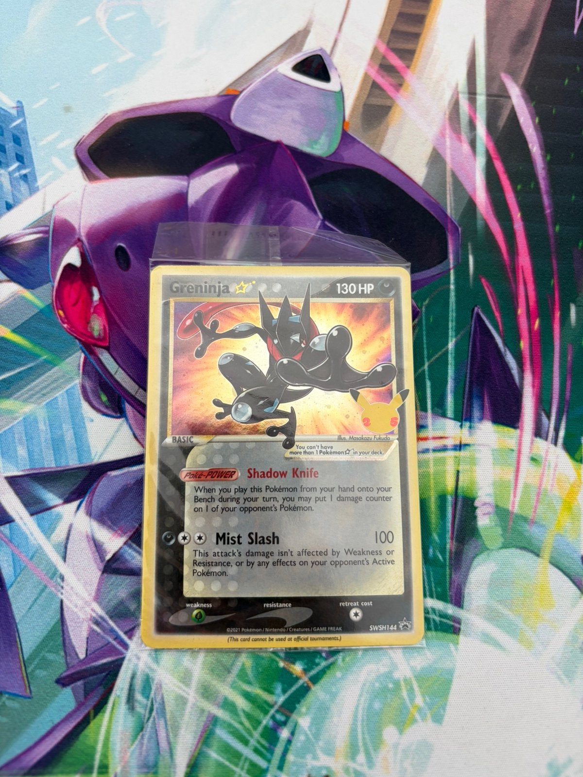 Pokémon Greninja Gold Star SWSH144 25th Anniversary Promo, Ophalen of Verzenden
