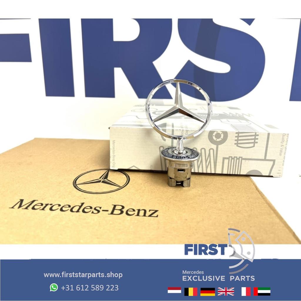 MERCEDES MOTORKAP STAANDE STER EMBLEEM CHROOM LOGO W205 W218, Auto-onderdelen, Gebruikt, -, Ophalen of Verzenden, -
