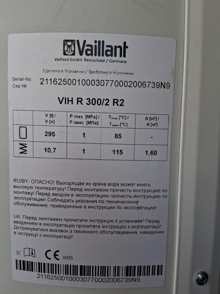 CV Boiler Vaillant, Doe-het-zelf en Bouw, Chauffageketels en Boilers, Boiler, 100 liter of meer, Ophalen