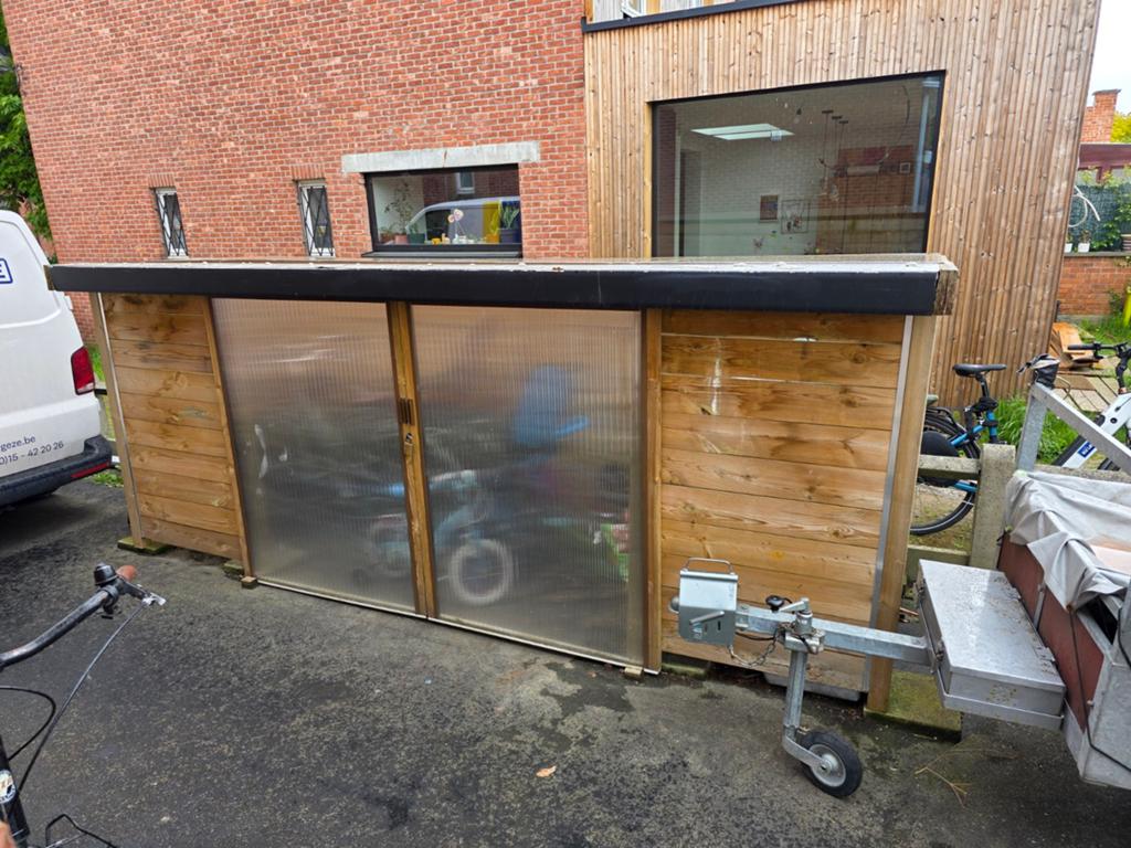 Fietsenstalling hout, Tuin en Terras, Bergingen en Tuinkasten, Ophalen, Hout
