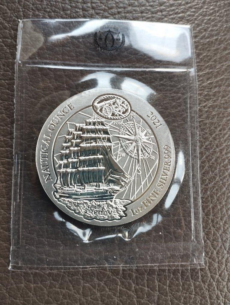 1oz .999 zilver Rwanda Nautical Sedof 2021, Ophalen of Verzenden, Zilver