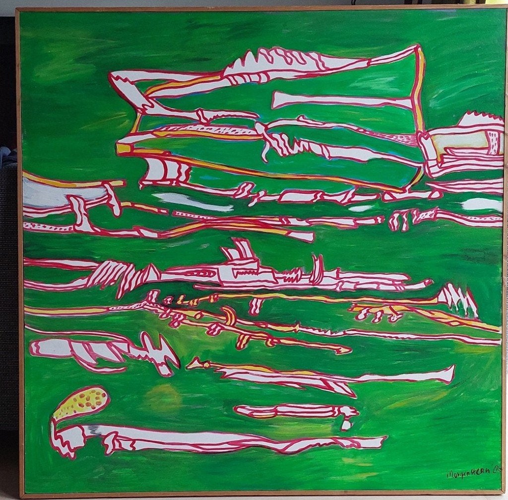 peinture acrylique - Agnes Morgenstern - 1985, Enlèvement