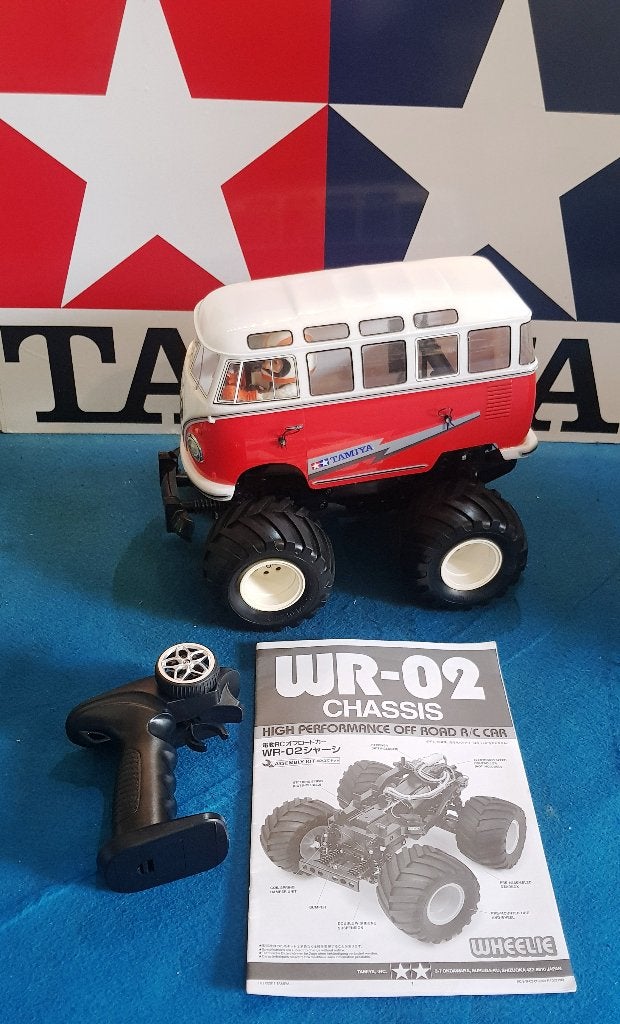 Tamiya Volkswagen Typ.2 (T1) Wheelie #58512 (WR-02) RTR, Hobby en Vrije tijd, Modelbouw | Radiografisch | Auto's, Zo goed als nieuw