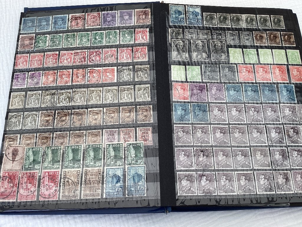 Lot van 155 oude postzegels België, Postzegels en Munten, Ophalen of Verzenden, Gestempeld, Frankeerzegel, Koninklijk huis