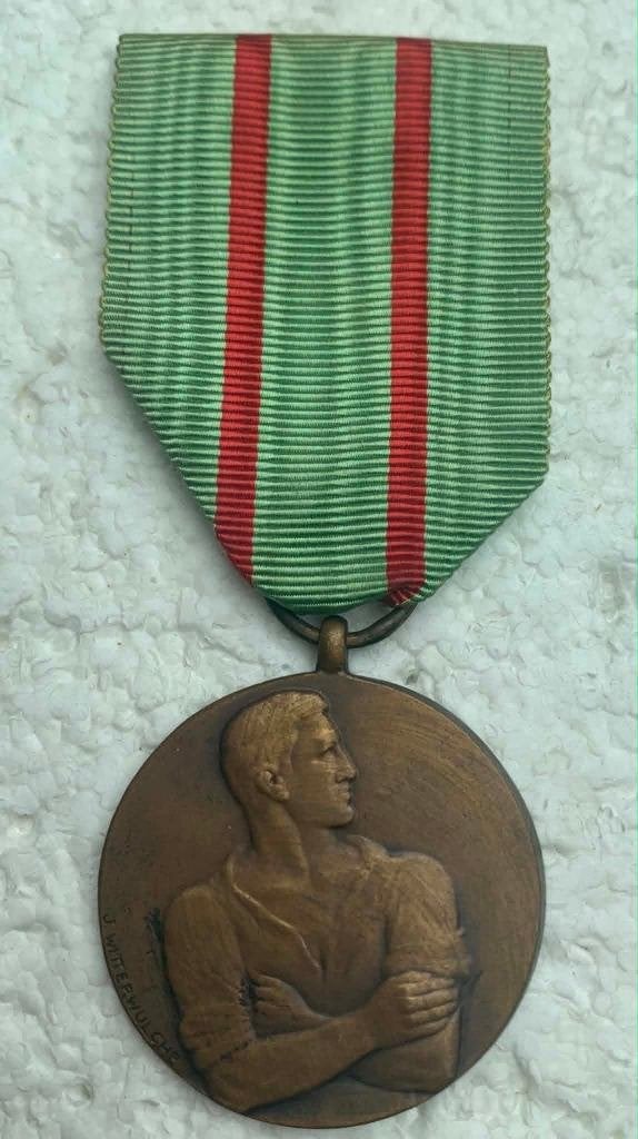 Medaille, Werkweigeraar-Weggevoerden 40-45, Met RODE lijnen, Verzamelen, Ophalen of Verzenden, Overige soorten, Lintje, Medaille of Wings