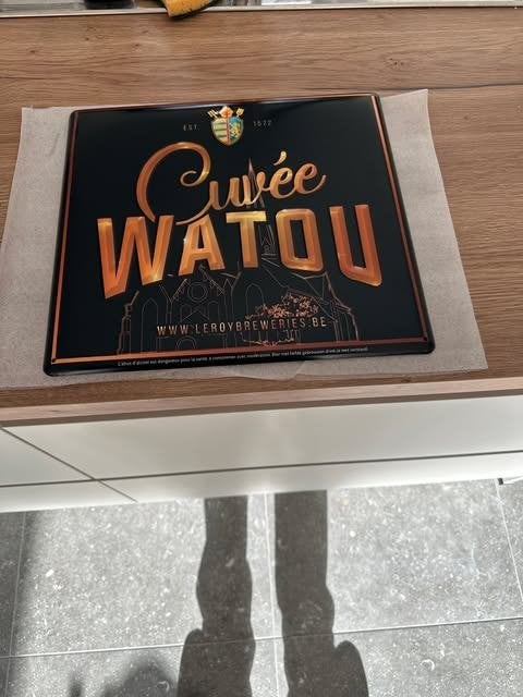 Cuvée Watou reclame bord metaal Leroy breweries, Ophalen, Nieuw, Reclamebord, Plaat of Schild, Overige merken