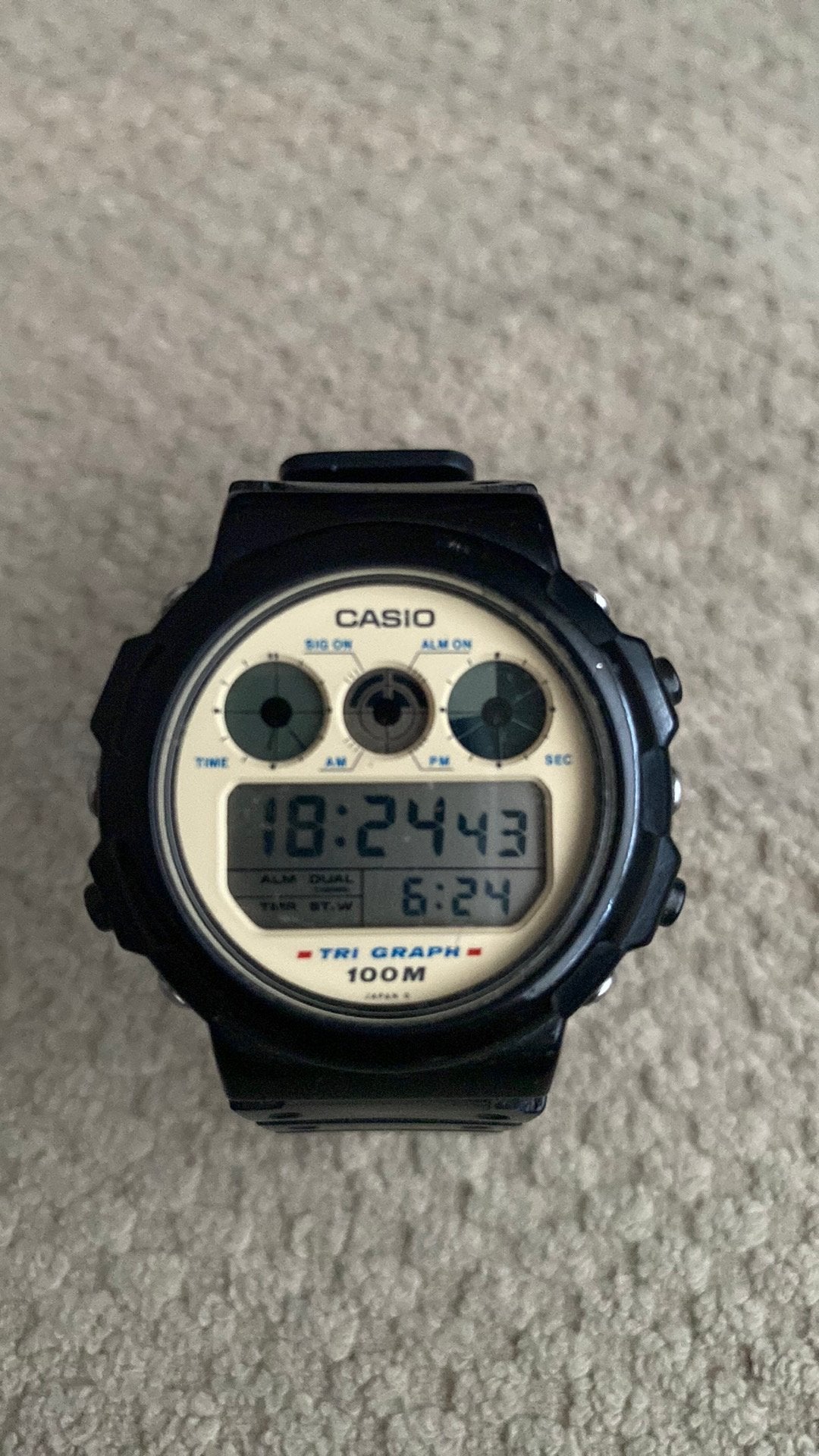 Casio vintage horloge, Ophalen, Conditie, Gebruikt, Zwart
