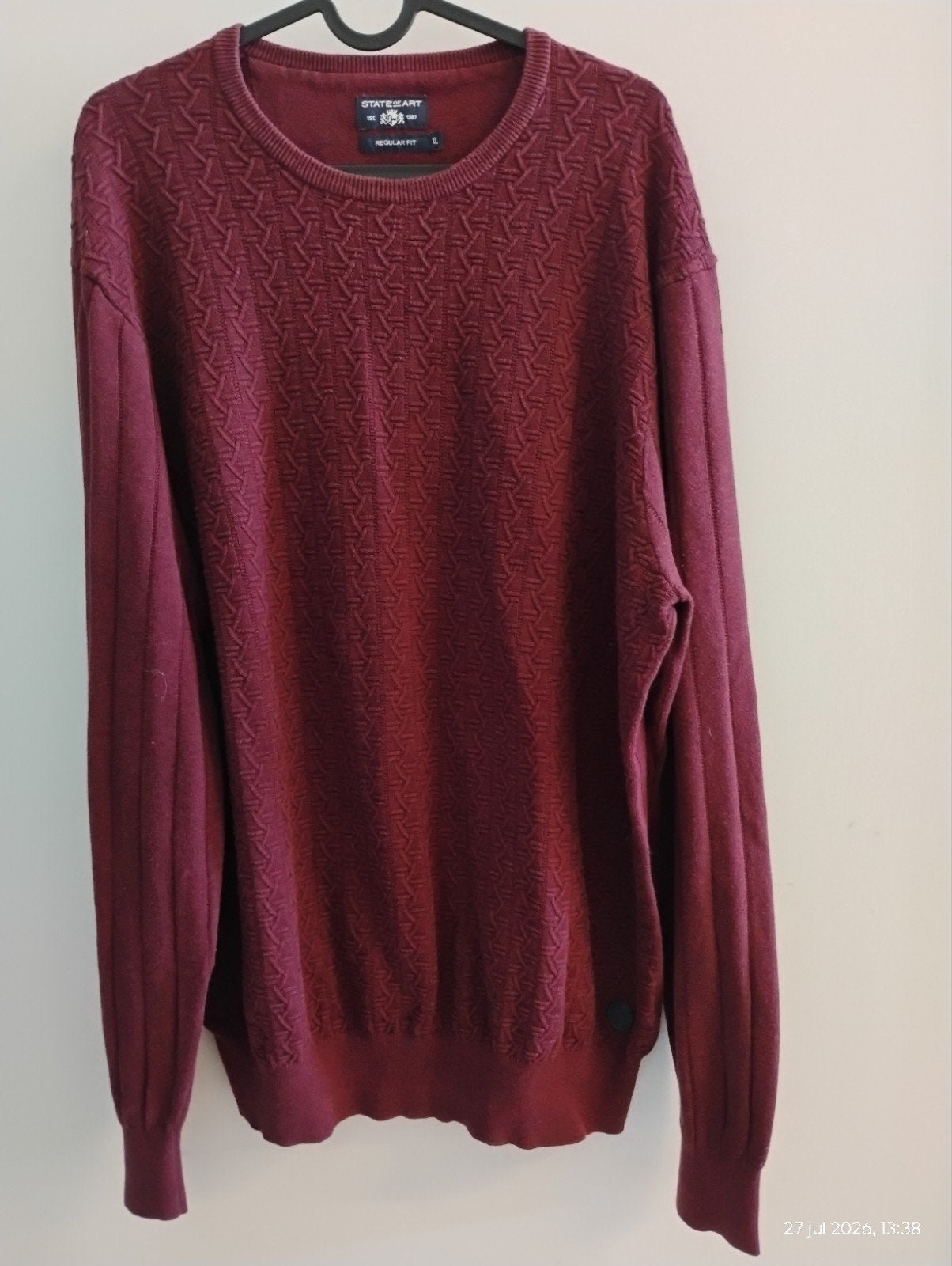 Herentrui State of Art, maat XL, paars/bordeau., Kleding | Heren, Truien en Vesten, State of Art, Paars, Maat 56/58 (XL), Ophalen of Verzenden