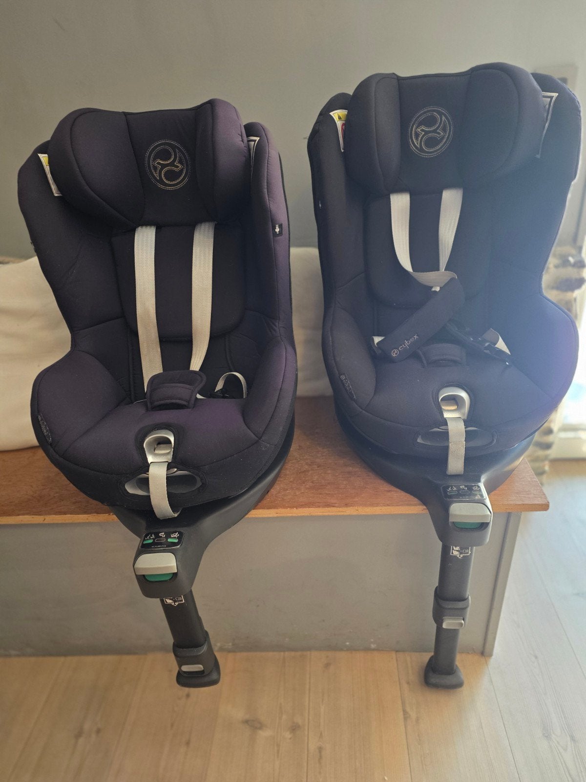 Lot de deux sièges et deux bases Cybex, Autres marques, Comme neuf, Enlèvement, Isofix