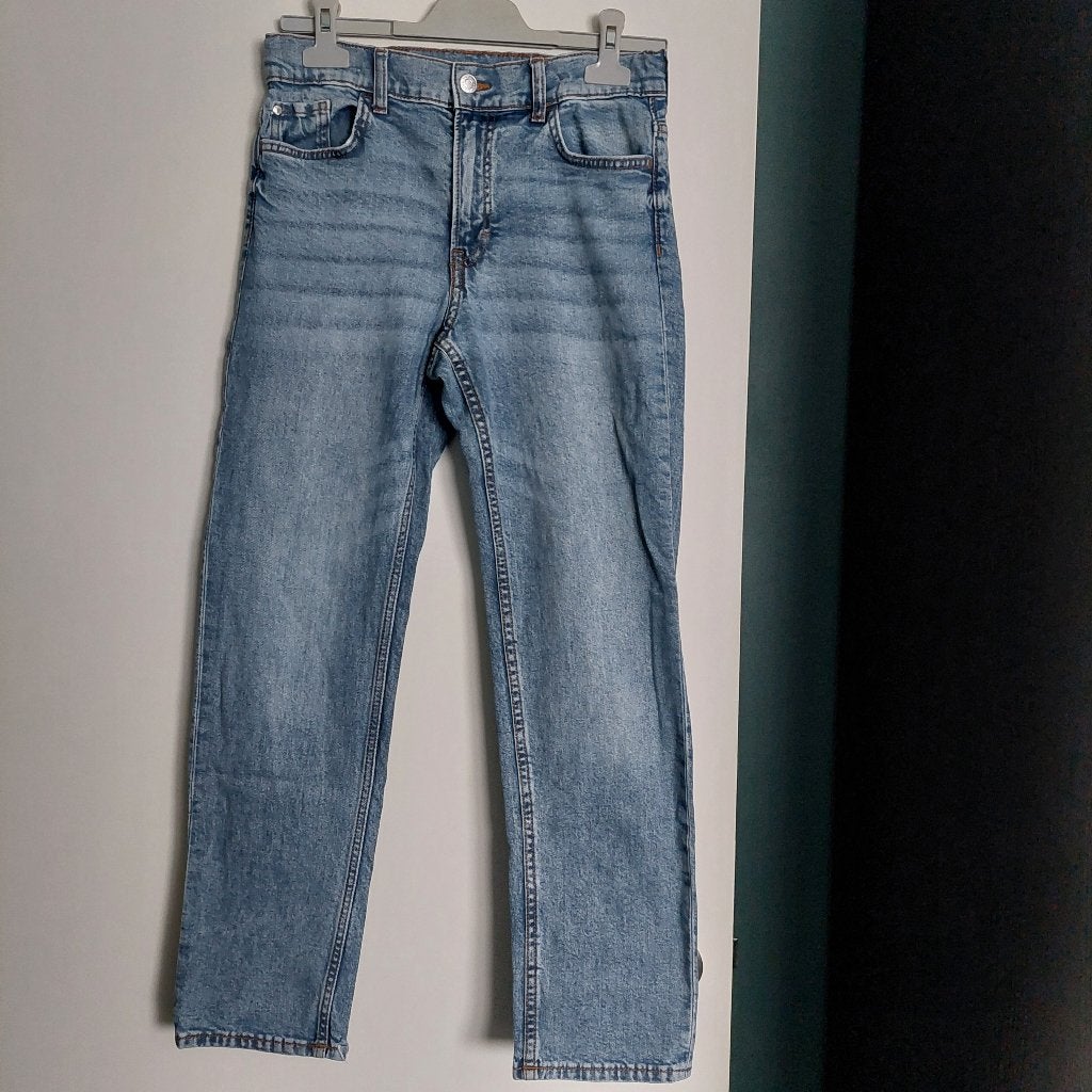 H&M jeans jongen blauw mt 158, Kinderen en Baby's, Broek, Gebruikt, H&M, Ophalen of Verzenden