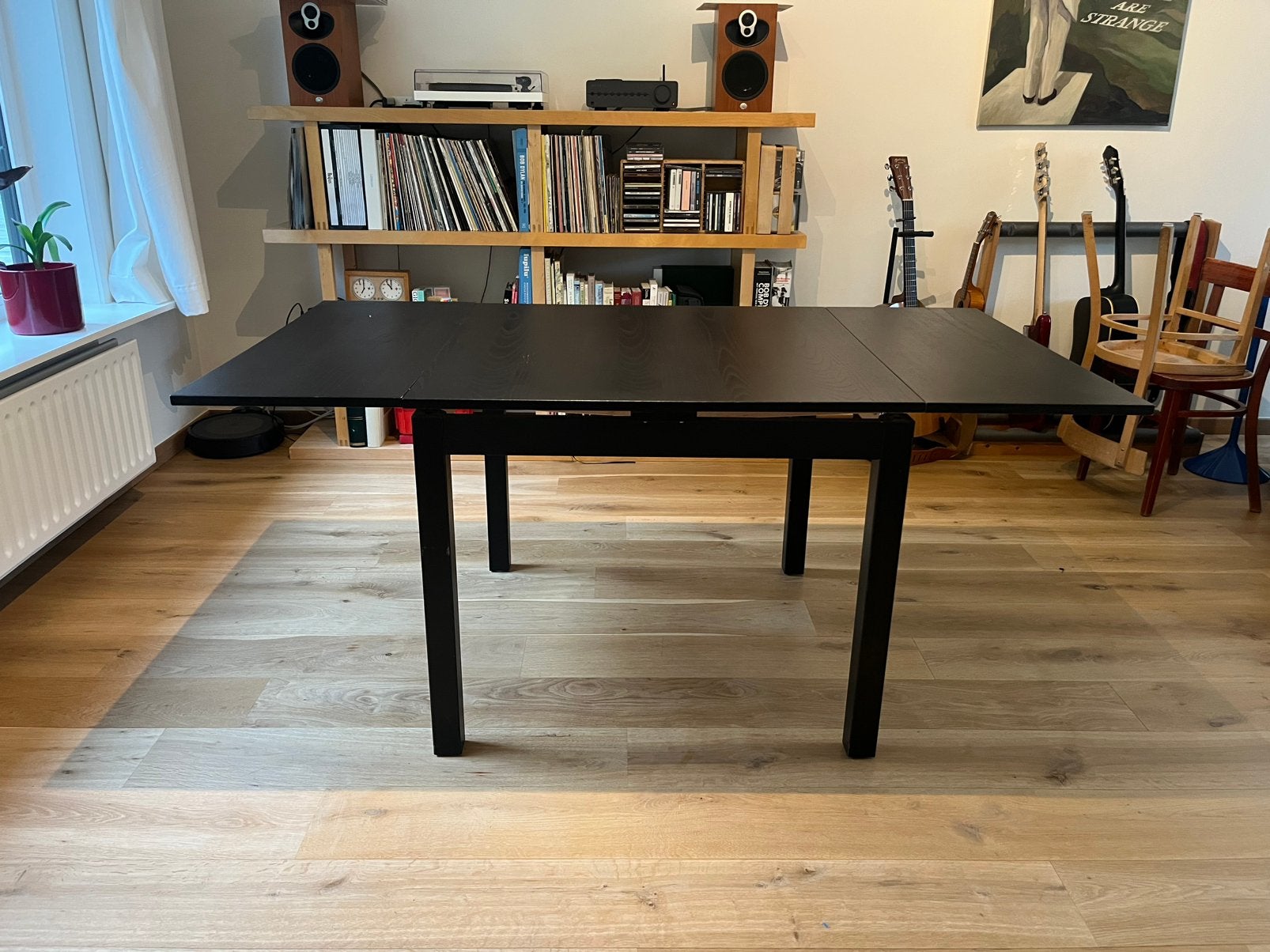 Uitschuibare eettafel, Ophalen, Zo goed als nieuw, 150 tot 200 cm, 50 tot 100 cm