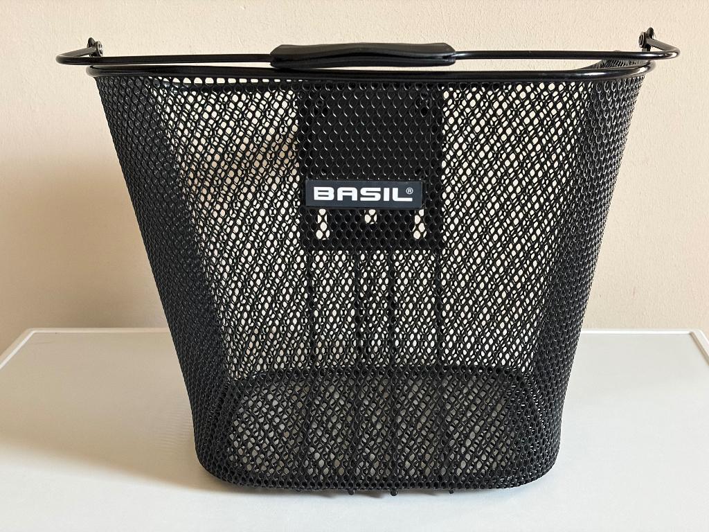 Basil fietsmand zwart (ijzer) - zo goed als nieuw, Ophalen, Stuurbevestiging, Basil, Zo goed als nieuw