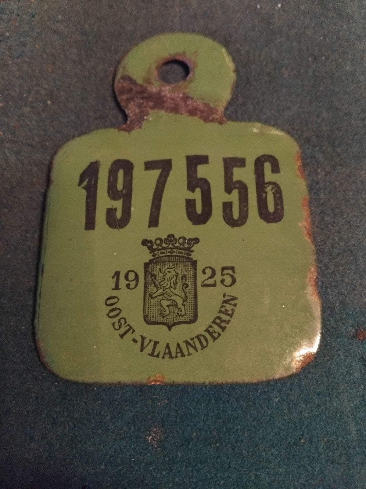 plaque de vélo en émail 1925, Enlèvement ou Envoi