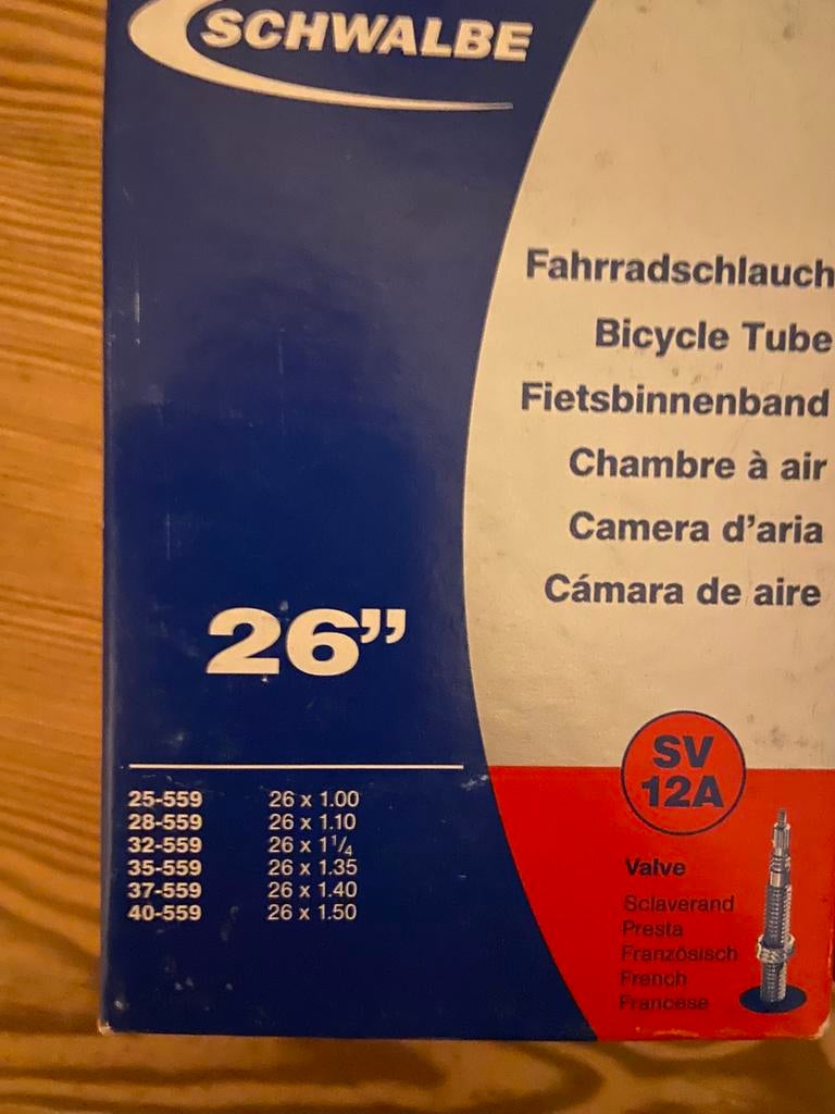 26 inch binnenband, Fietsen en Brommers, Ophalen of Verzenden, Nieuw