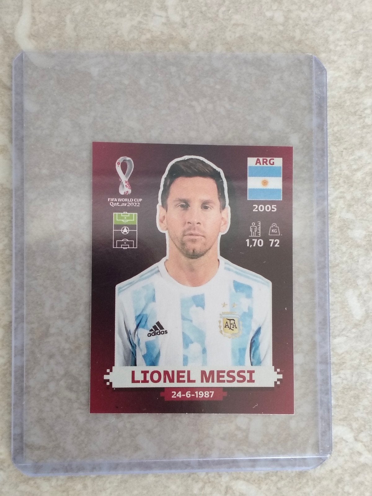 Lionel Messi Panini sticker WK Qatar Oryx edition, Ophalen of Verzenden, Sticker