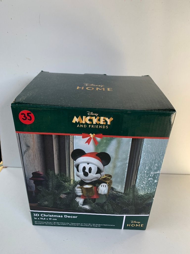 DISNEY HOME: MICKEY MOUSE KERSTDECOR, Ophalen of Verzenden, Mickey Mouse, Nieuw, Beeldje of Figuurtje