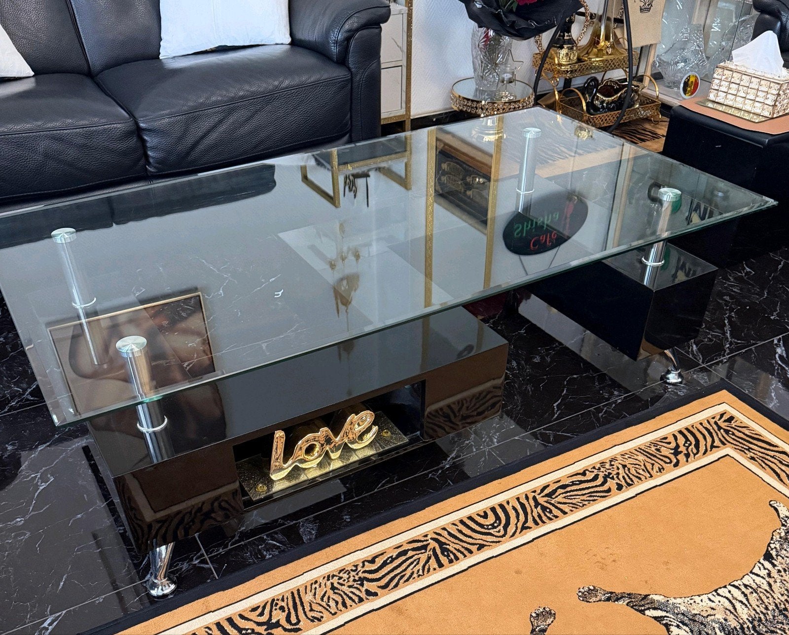 table de salon en verre, Enlèvement, Comme neuf, Verre