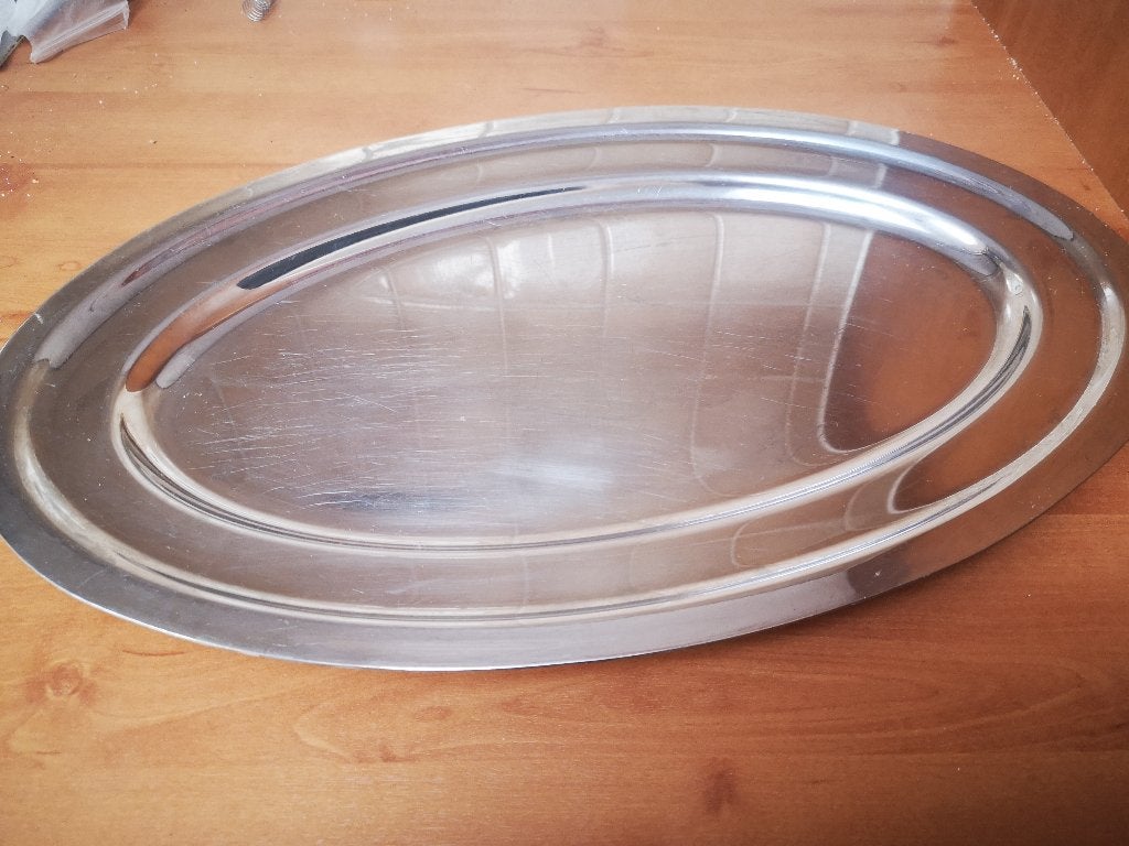 2 zware inox schotels, Huis en Inrichting, Ophalen of Verzenden
