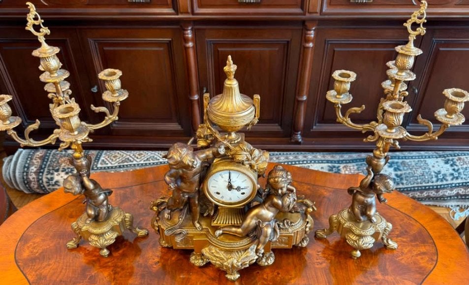 Schouwgarnituur, Antiquités & Art, Antiquités | Horloges, Enlèvement