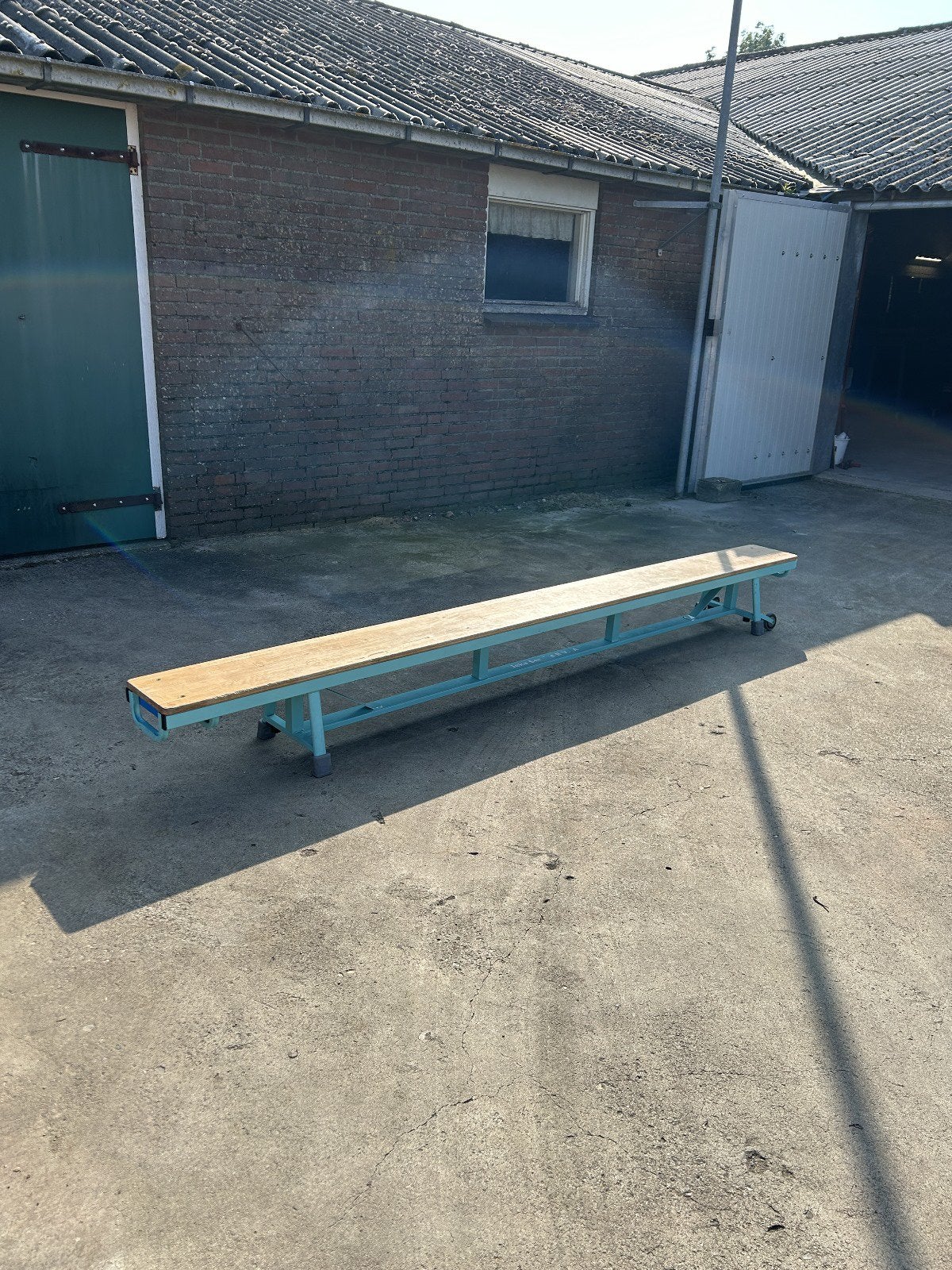 Banc de gymnastique 360cm - 17 pièces !, Enlèvement, Vert